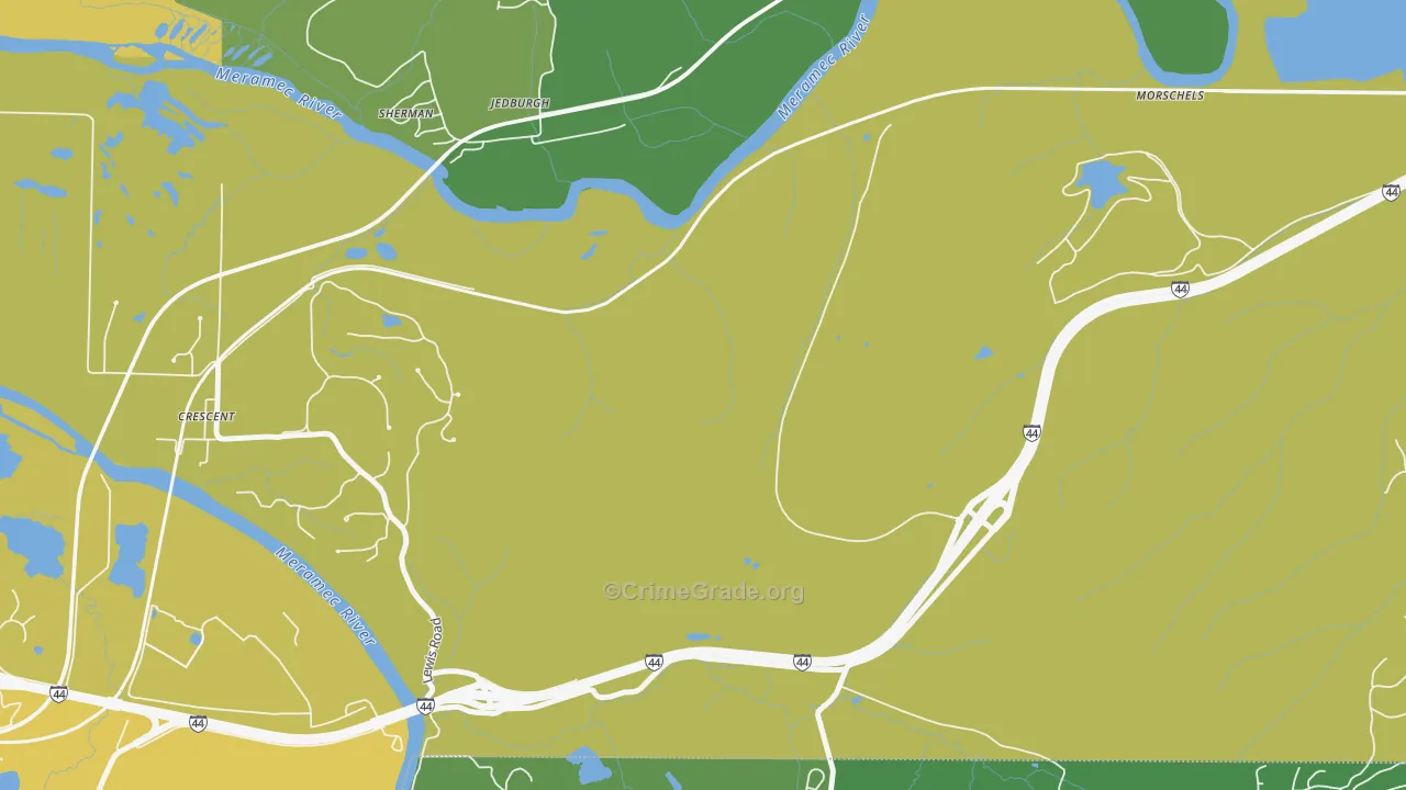 Times Beach, MO Map of Murder Rates