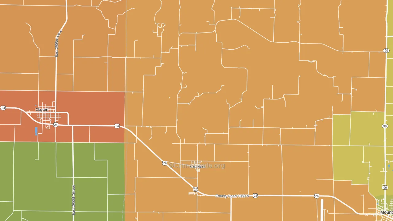 Timewell, IL Map of Murder Rates