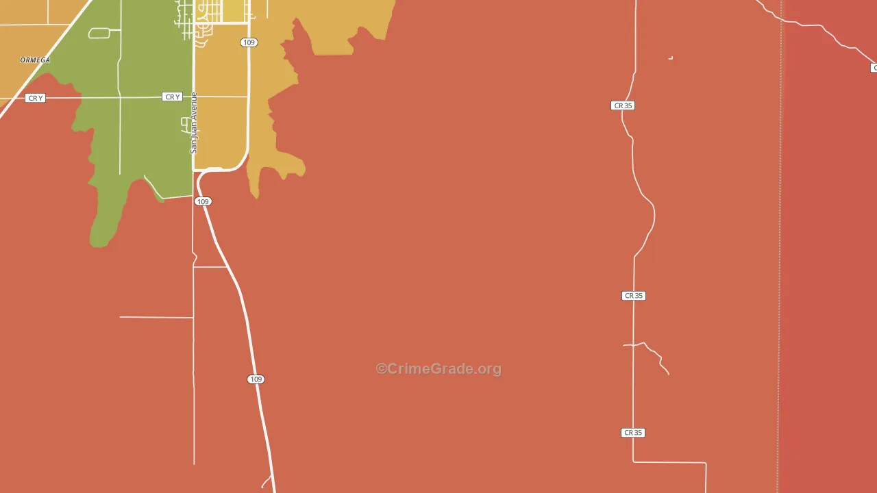 Timpas, CO Map of Murder Rates