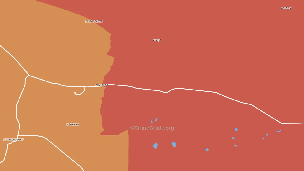 Tinaja, NM Map of Murder Rates