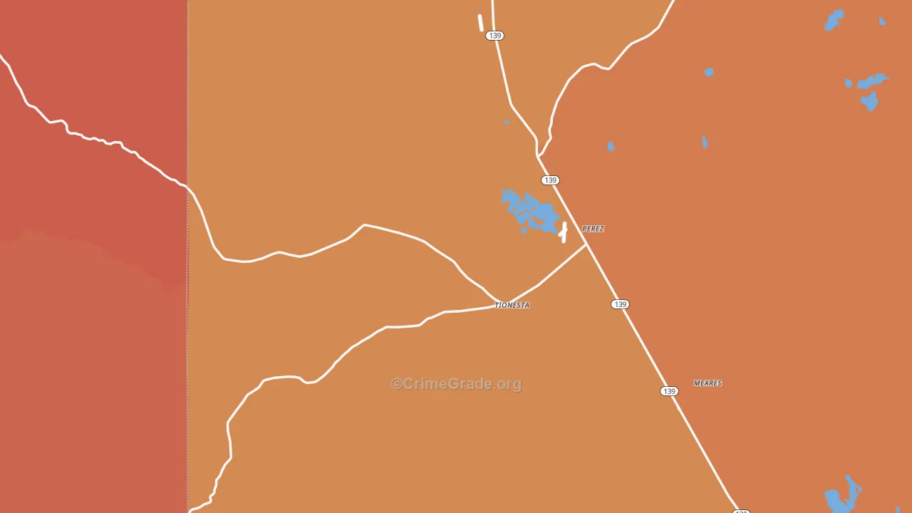 Tionesta, CA Map of Murder Rates