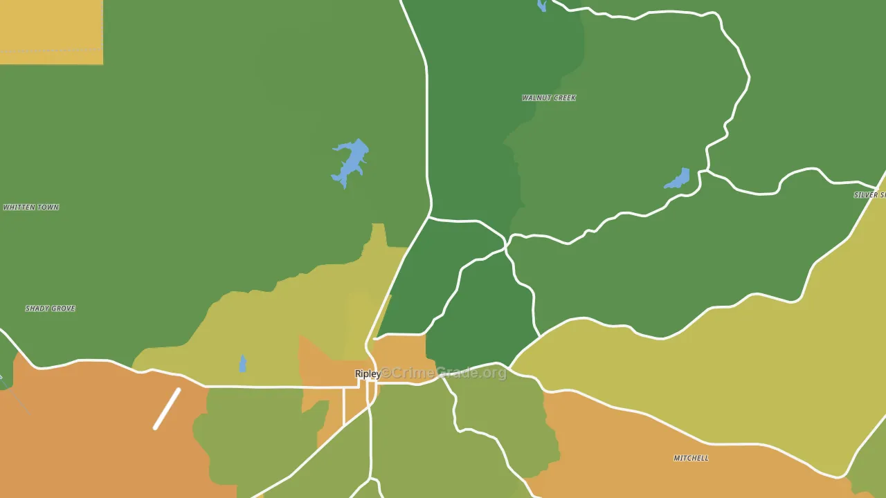 Tippah County, MS Map of Murder Rates