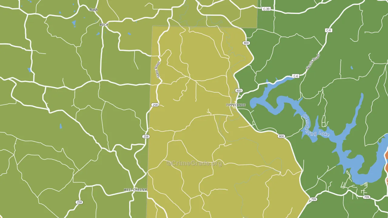 Tippecanoe, OH Map of Murder Rates