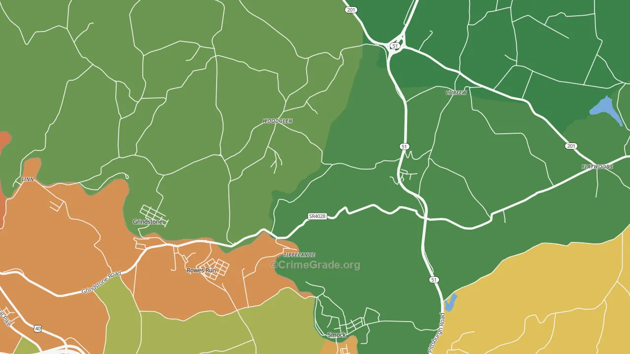 Tippecanoe, PA Map of Murder Rates