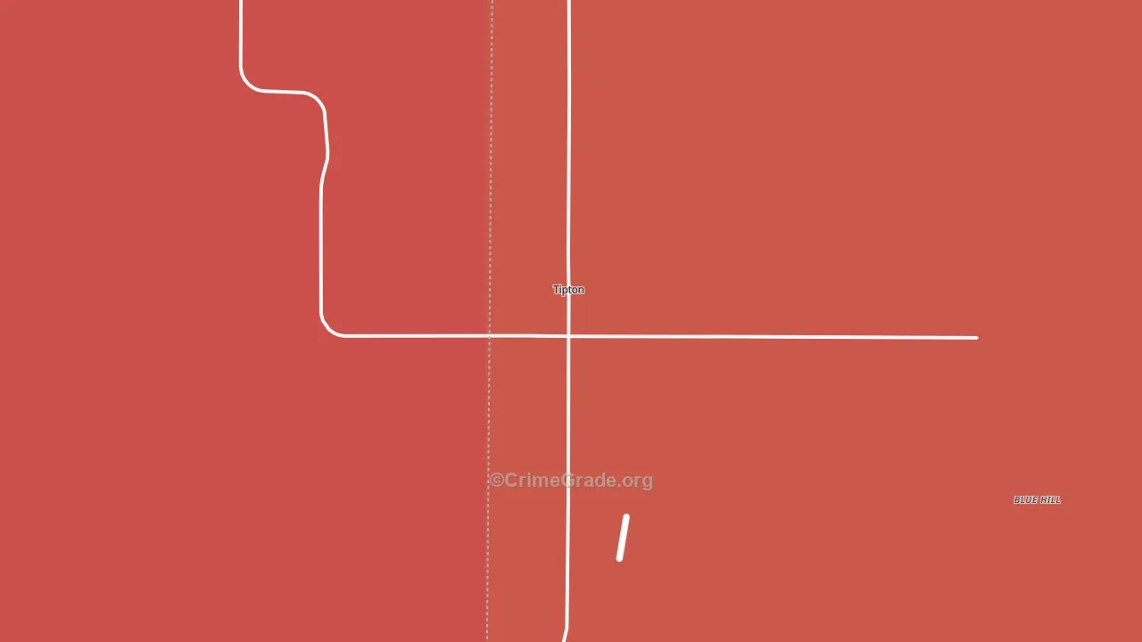 Tipton, KS Map of Murder Rates