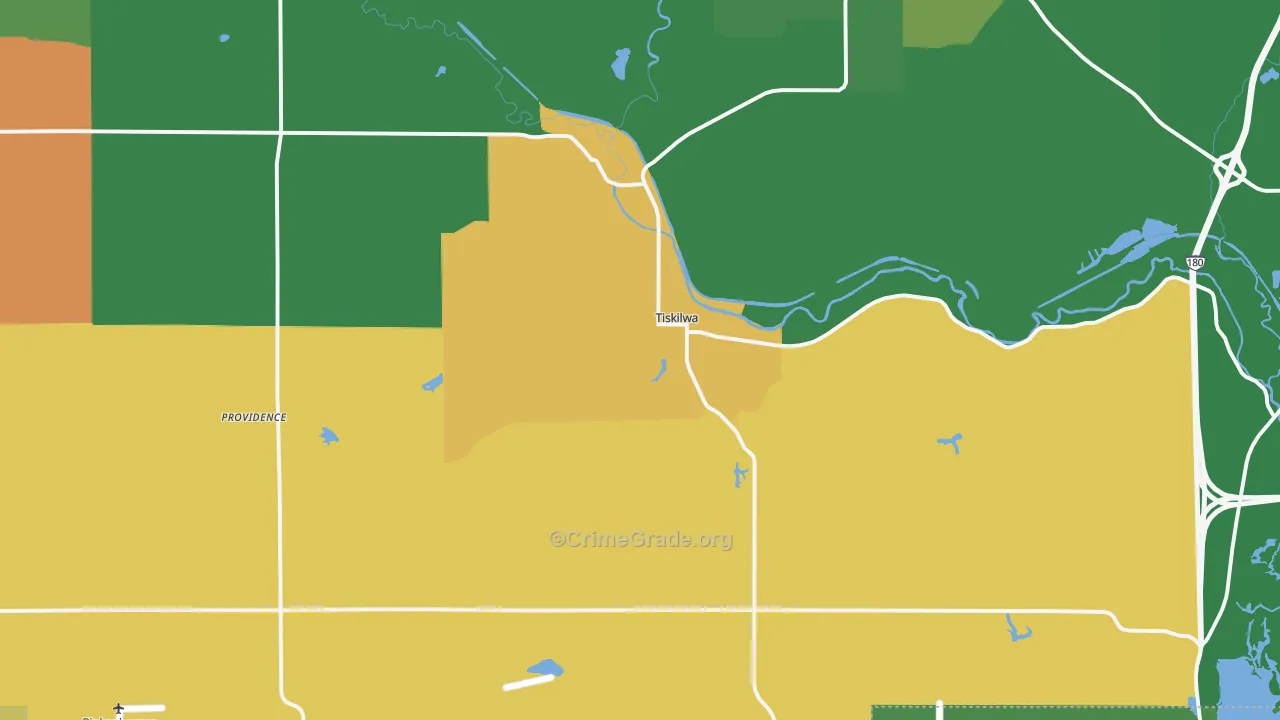 Tiskilwa, IL Map of Murder Rates
