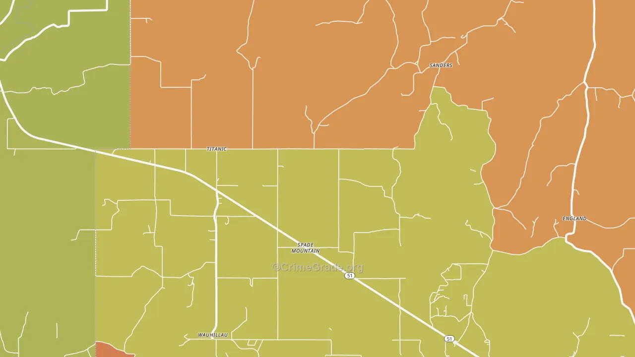 Titanic, OK Map of Murder Rates