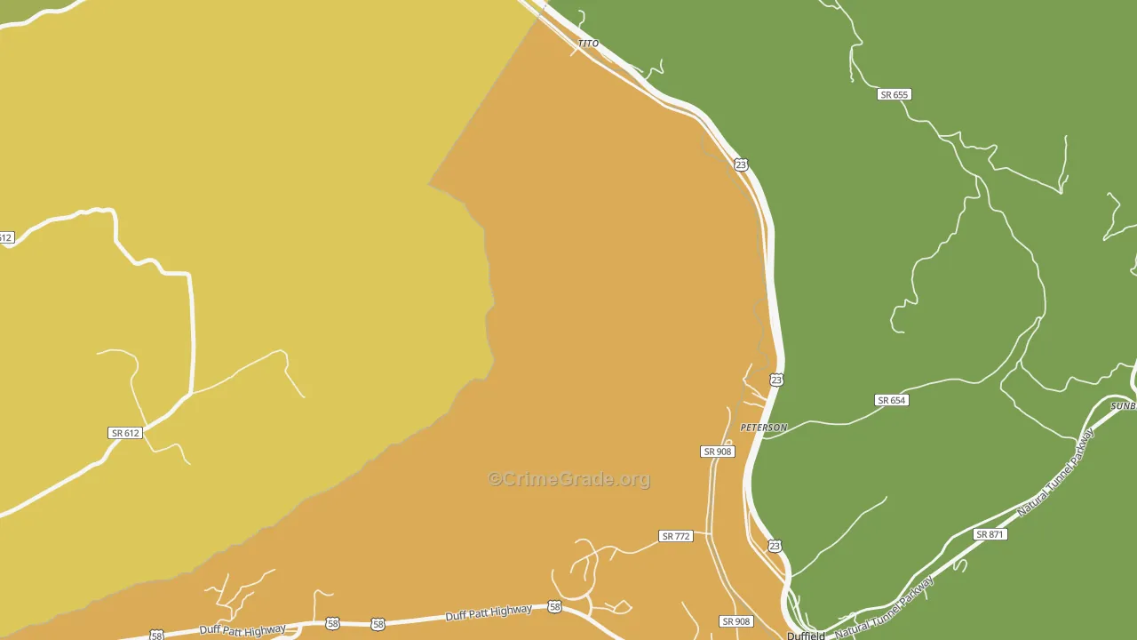 Tito, VA Map of Murder Rates
