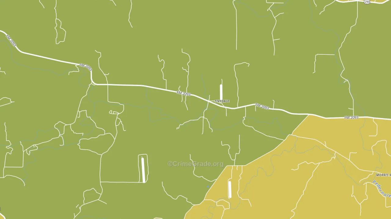 Tivydale, TX Map of Murder Rates