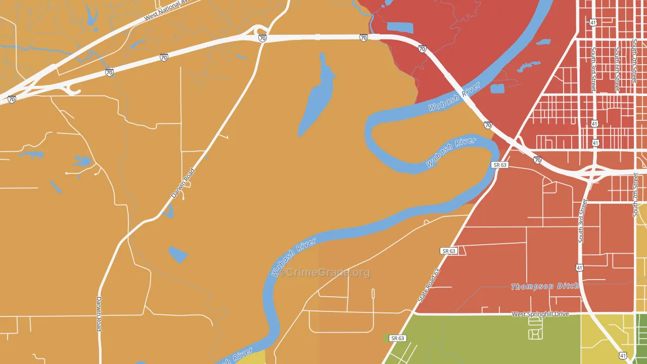 Toad Hop, IN Map of Murder Rates