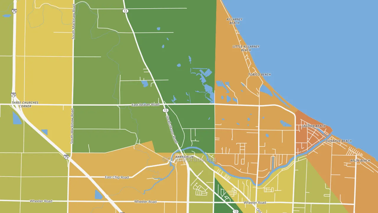 Tobico Beach, MI Map of Murder Rates