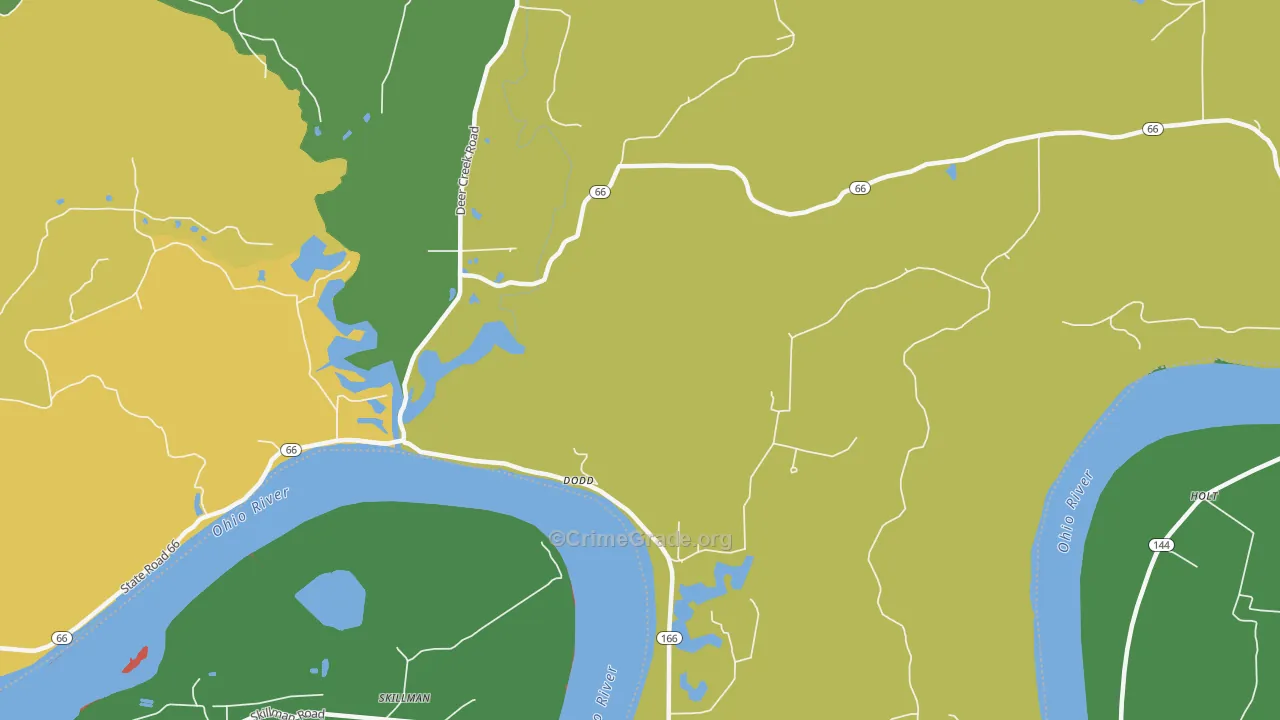 Tobinsport, IN Map of Murder Rates