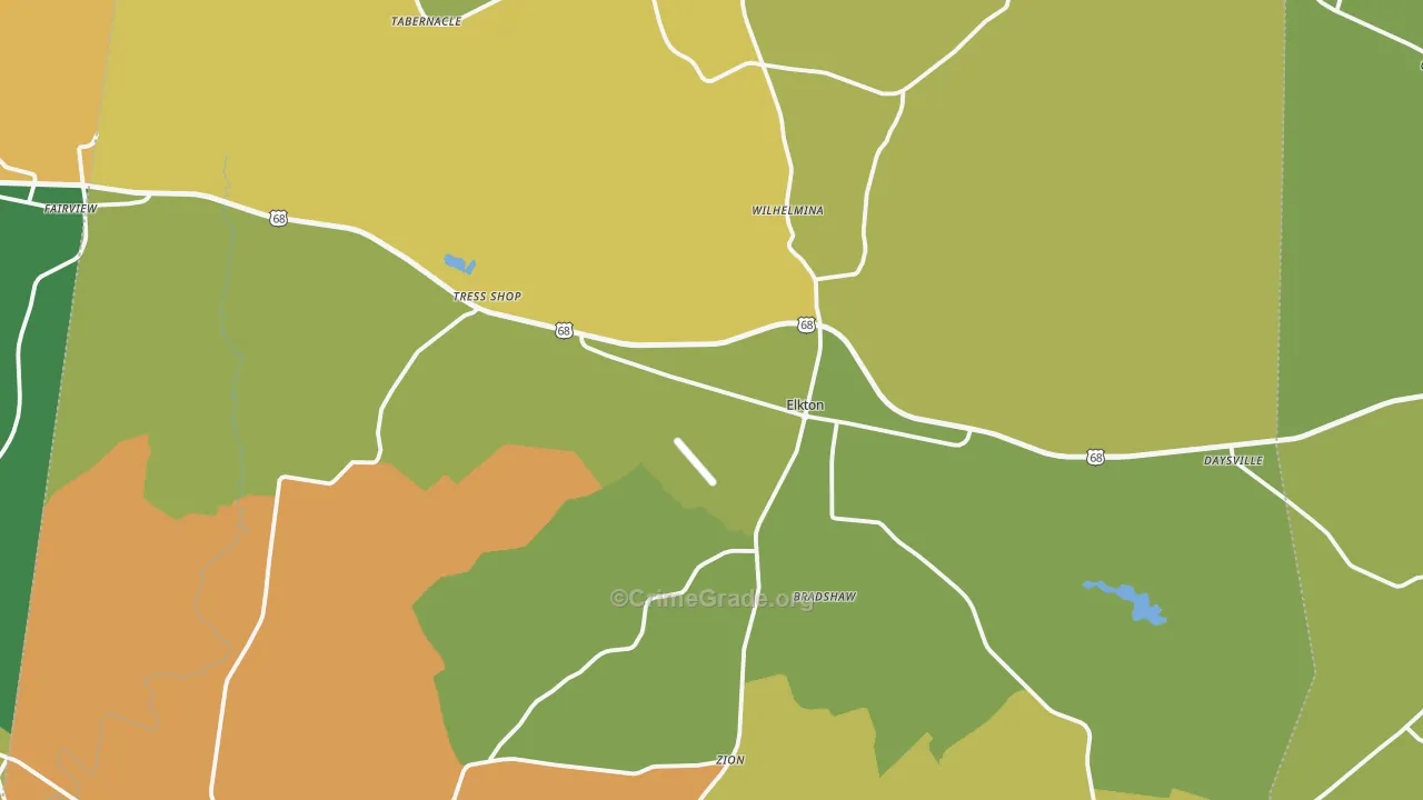 Todd County, KY Map of Murder Rates
