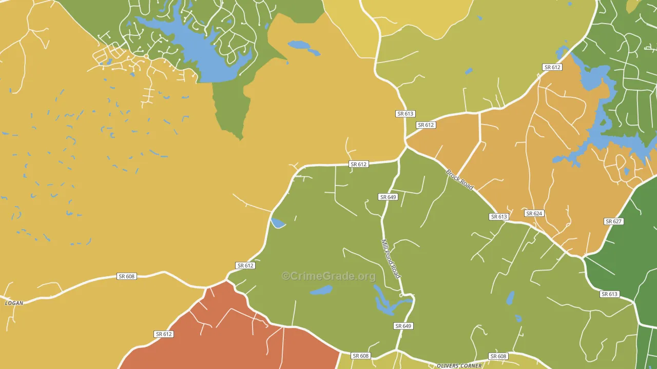 Todds Tavern, VA Map of Murder Rates
