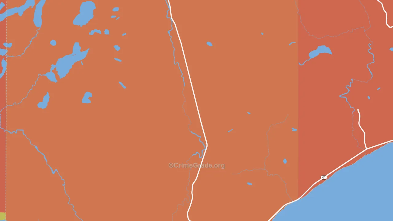 Tofte, MN Map of Murder Rates