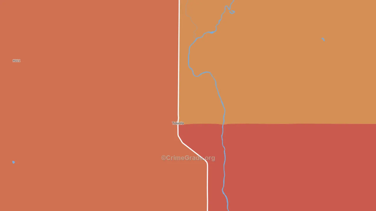 Toivola, MN Map of Murder Rates