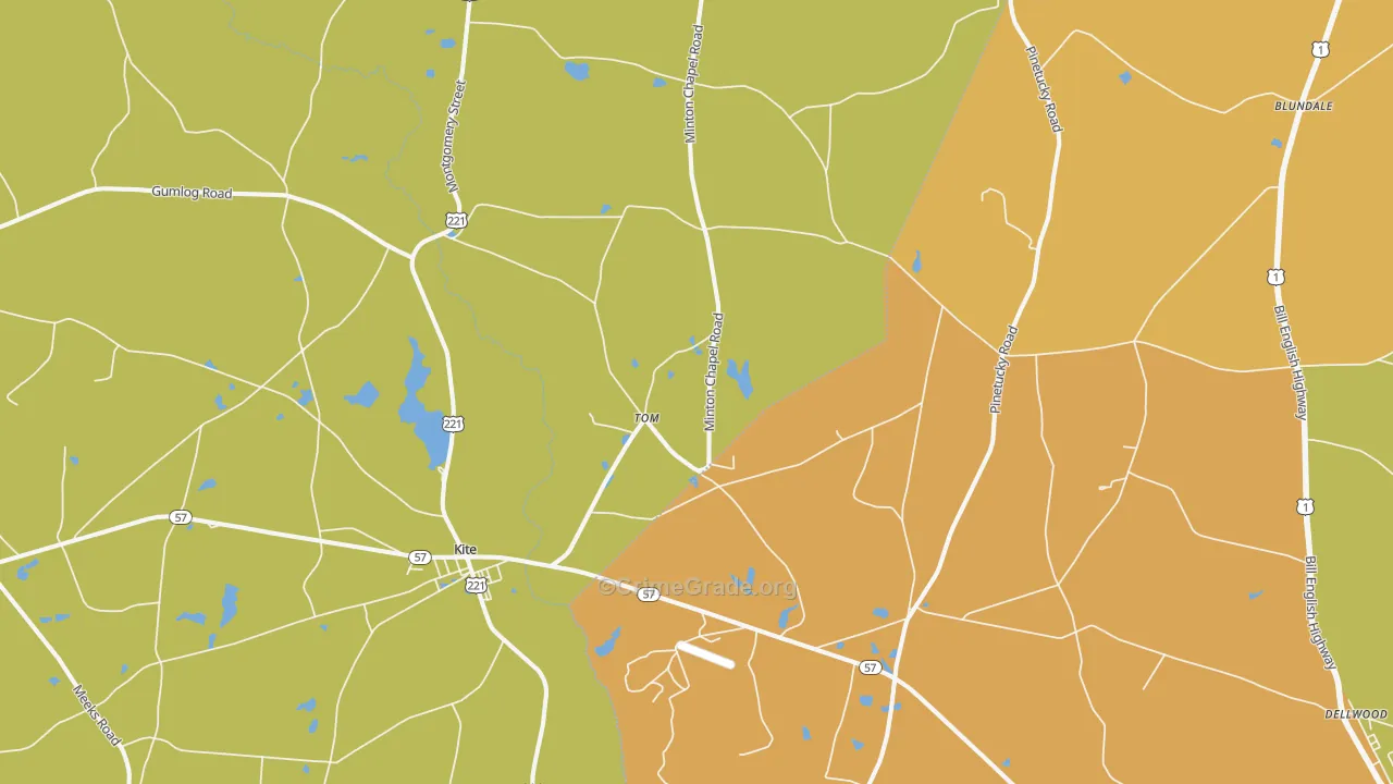 Tom, GA Map of Murder Rates