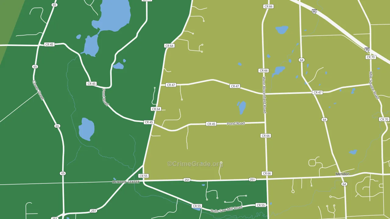 Tomlinson Corners, NY Map of Murder Rates