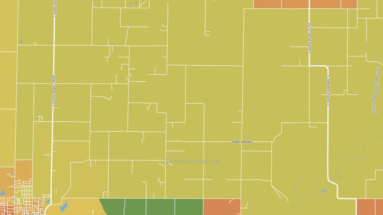 Toms Prairie, IL Map of Murder Rates