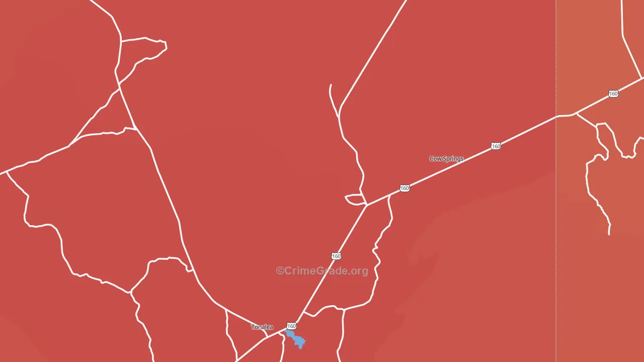 Tonalea, AZ Map of Murder Rates