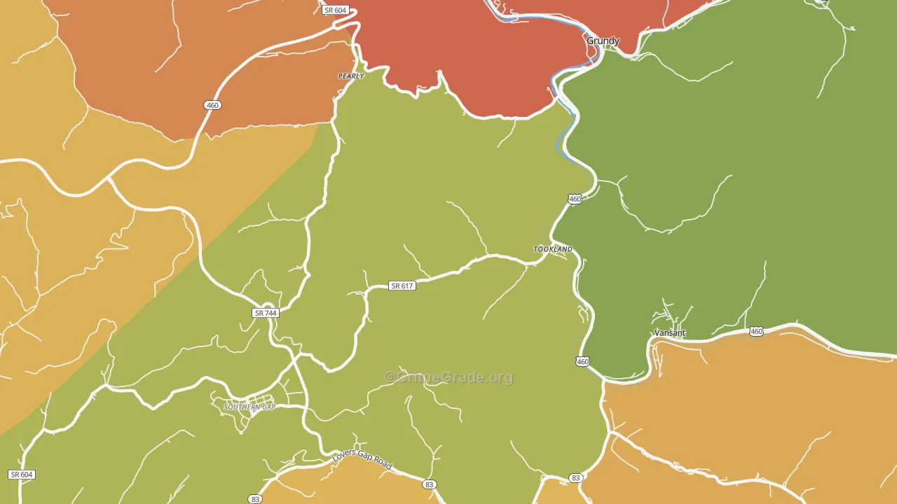 Tookland, VA Map of Murder Rates