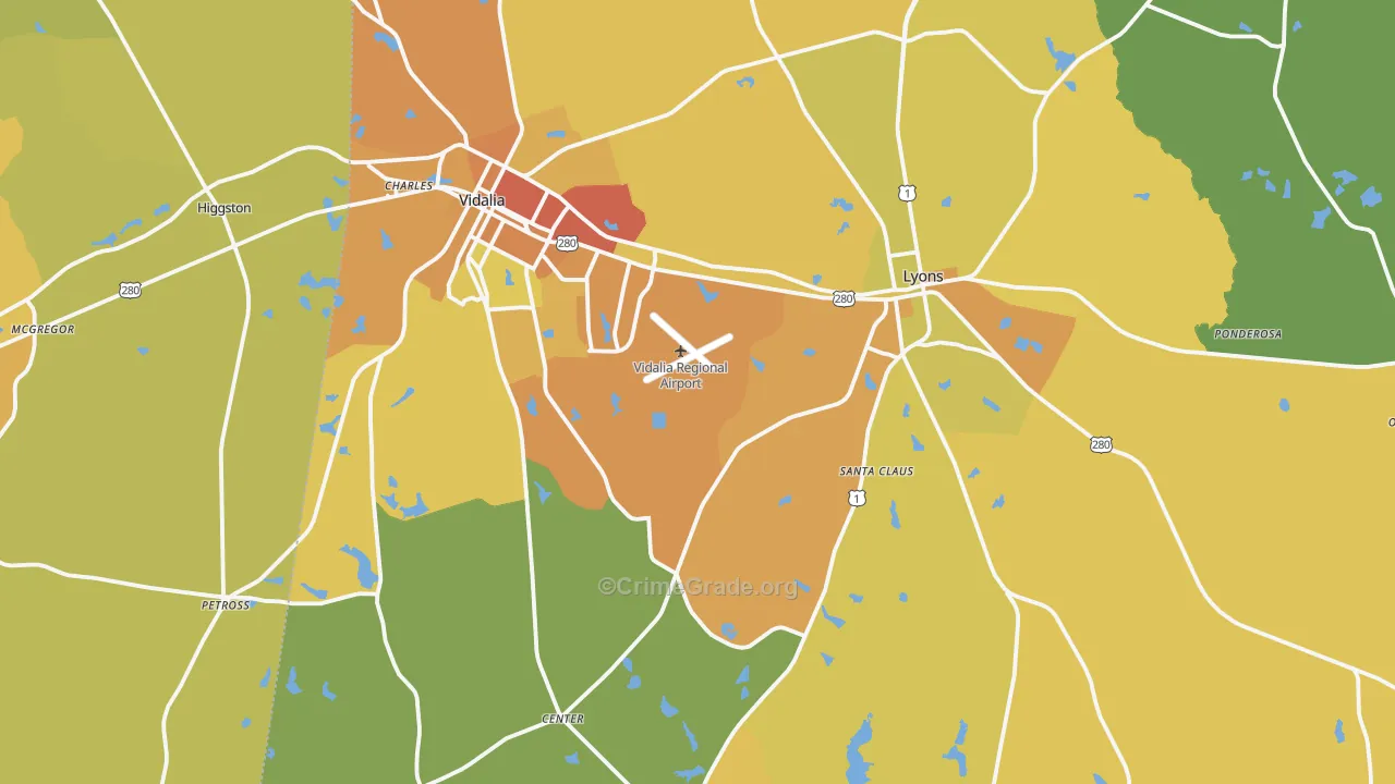 Toombs County, GA Map of Murder Rates