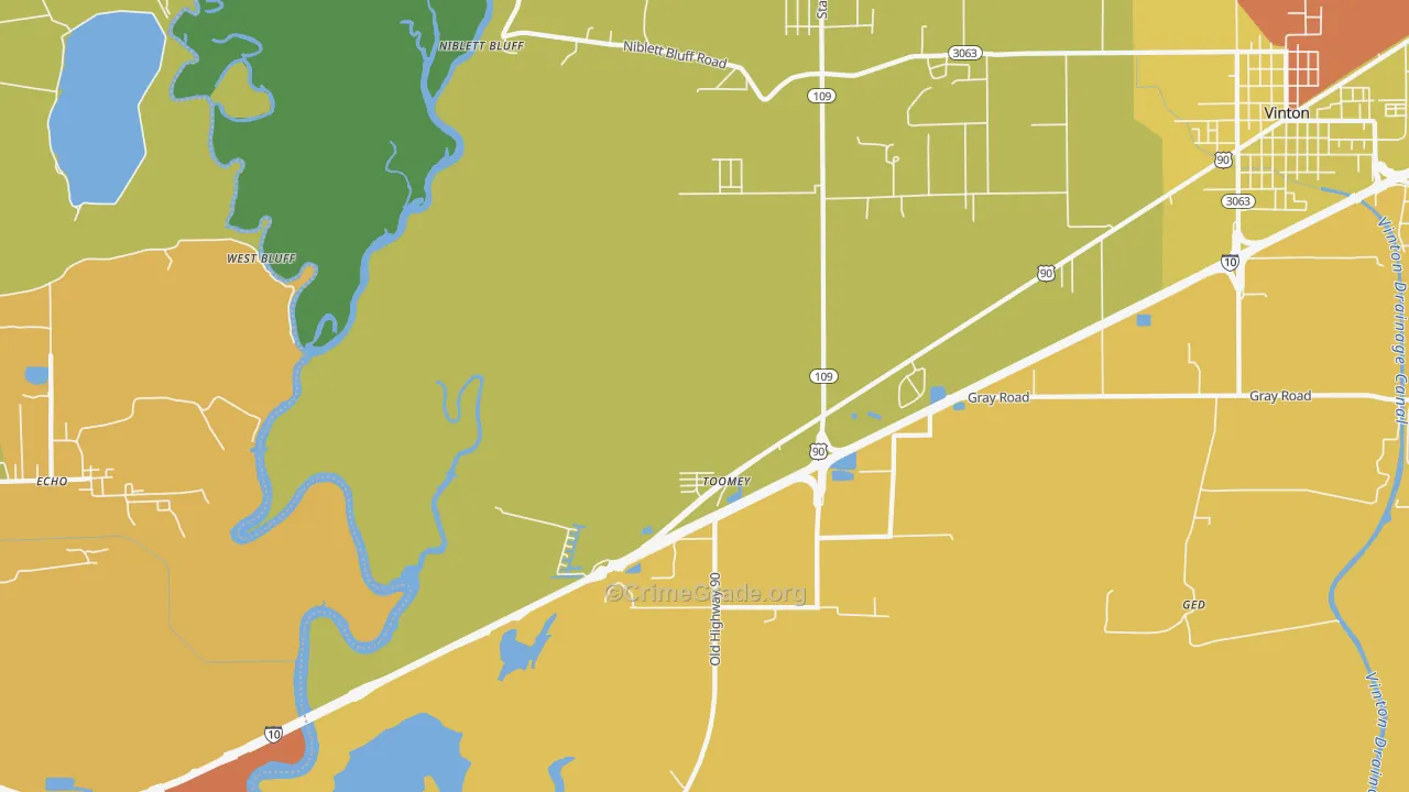 Toomey, LA Map of Murder Rates