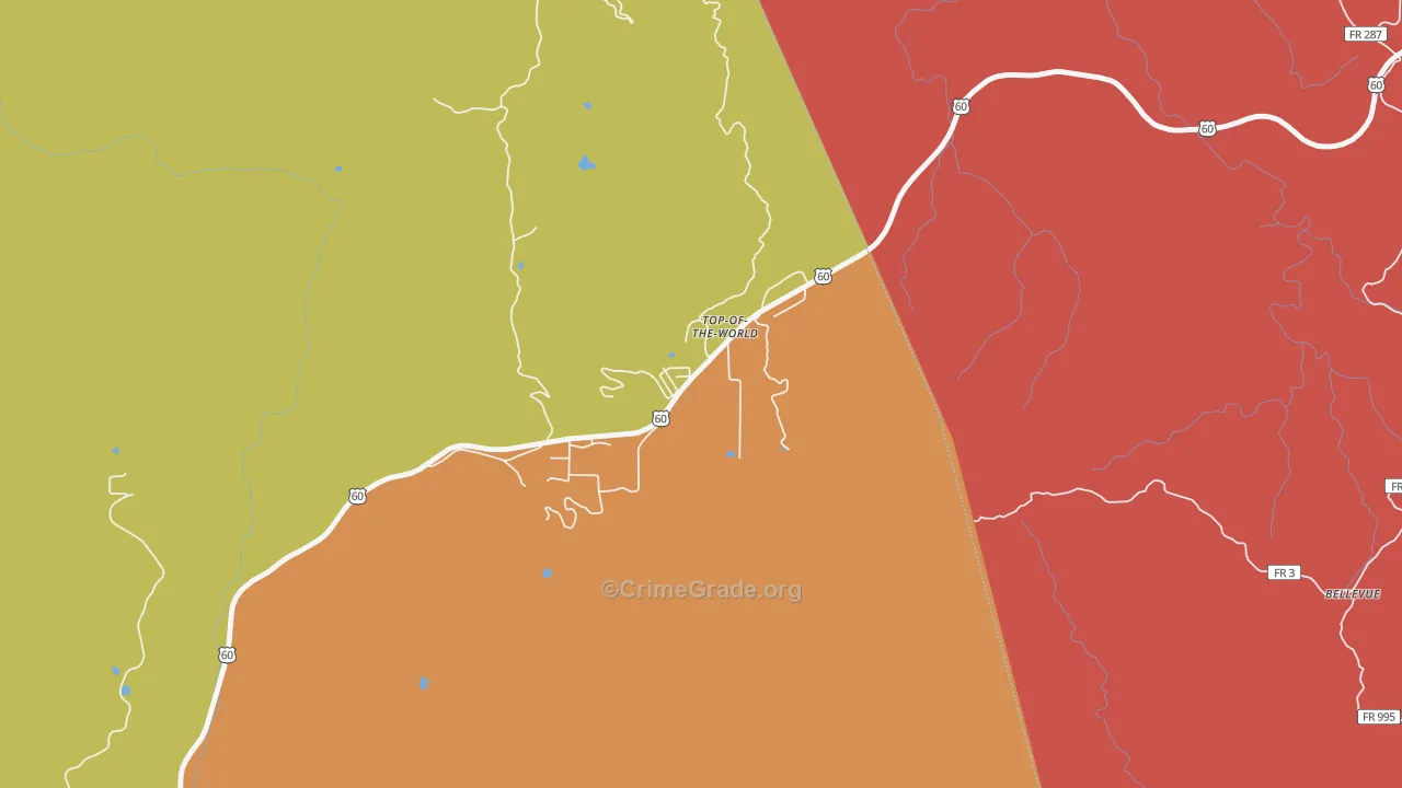 Top-of-the-World, AZ Map of Murder Rates