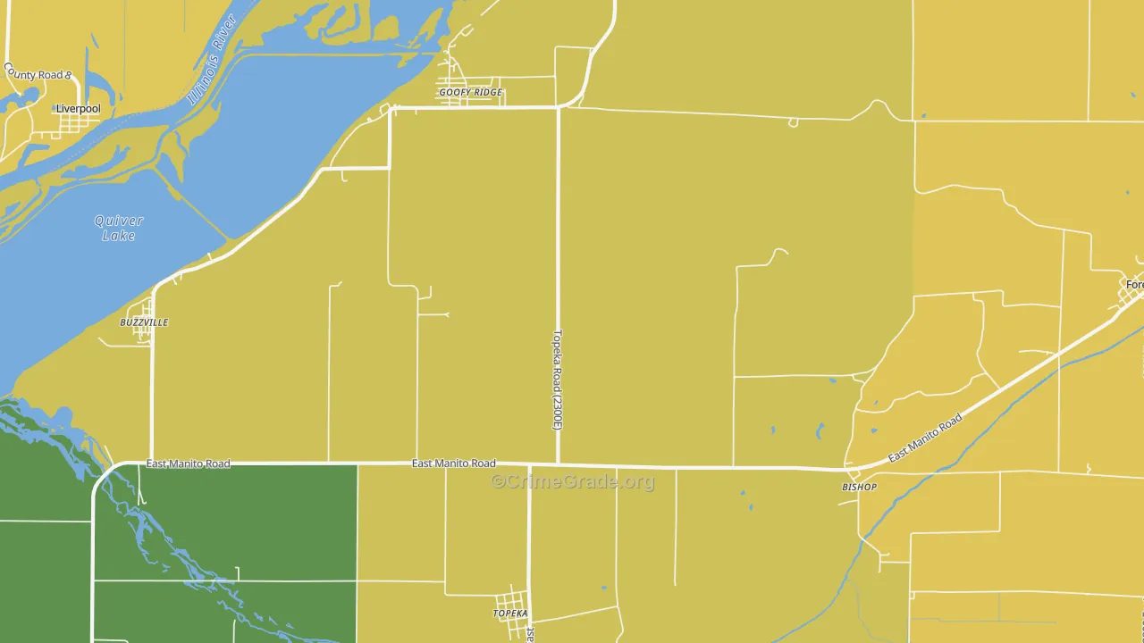 Topeka, IL Map of Murder Rates