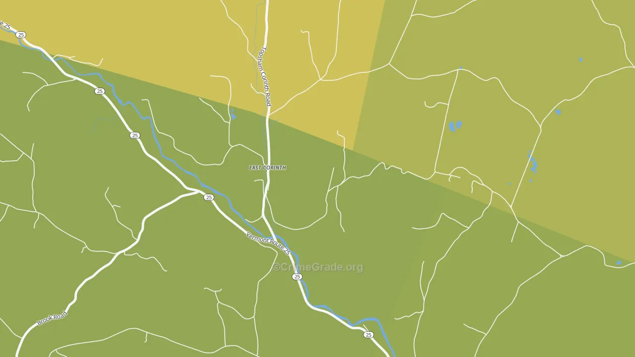 Topsham Four Corners, VT Map of Murder Rates