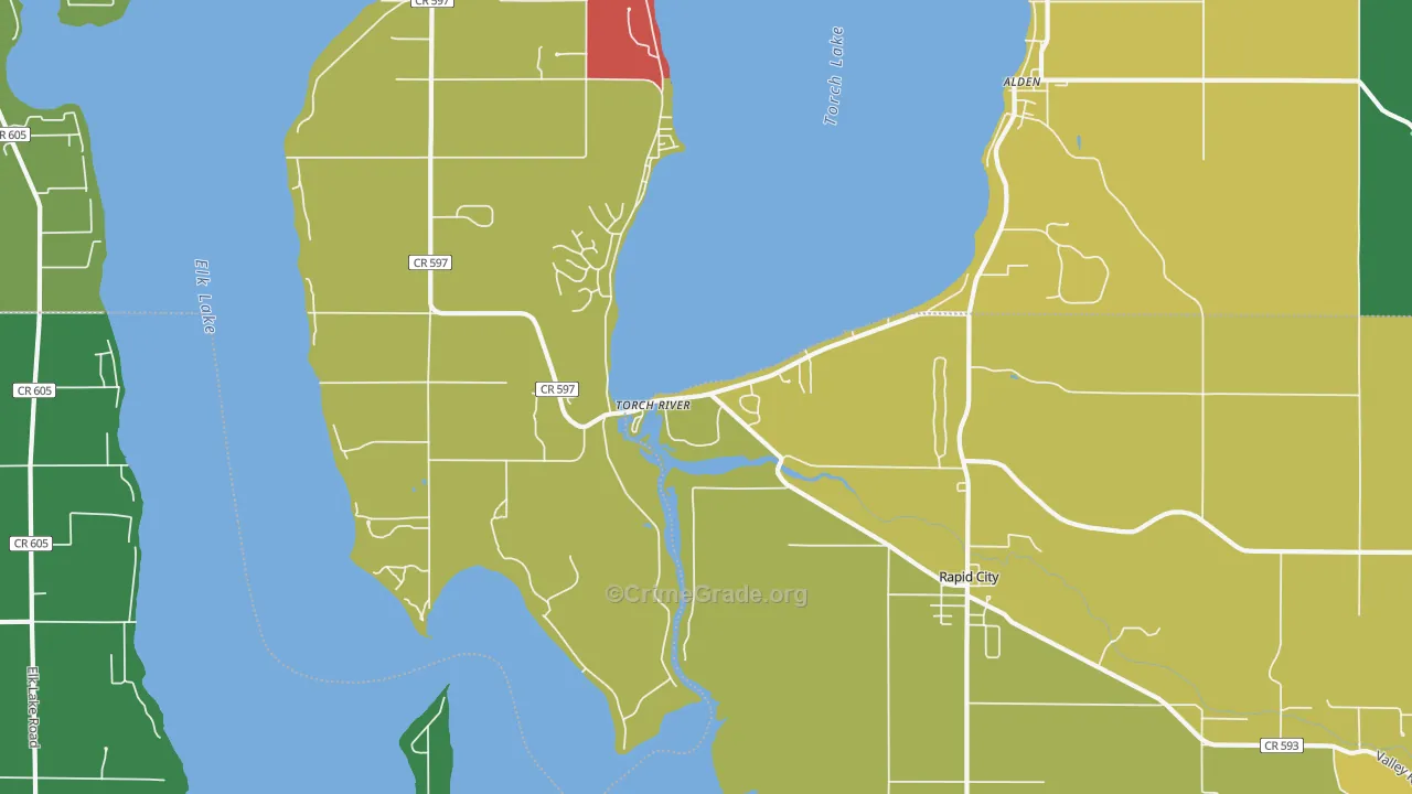 Torch River, MI Map of Murder Rates