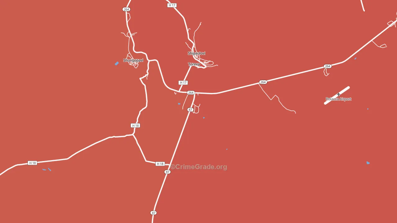 Toreva, AZ Map of Murder Rates