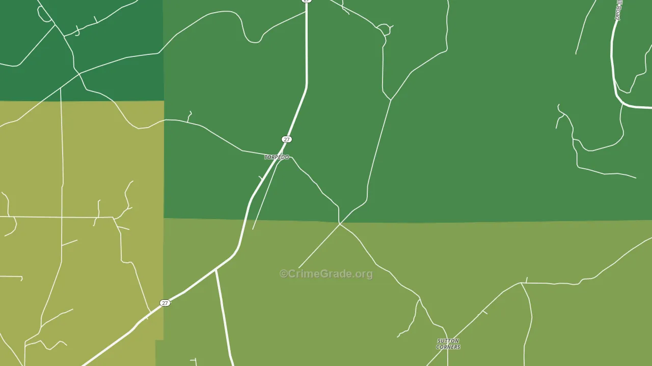 Torpedo, PA Map of Murder Rates