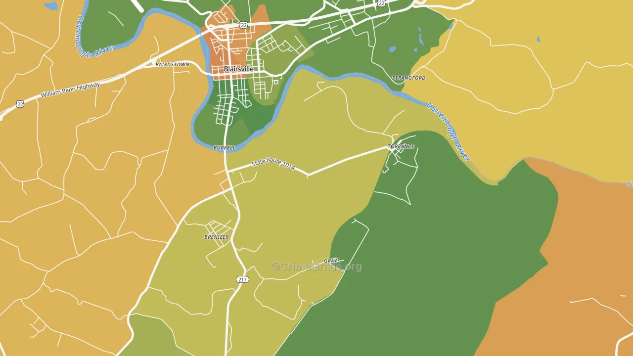 Torrance, PA Map of Murder Rates