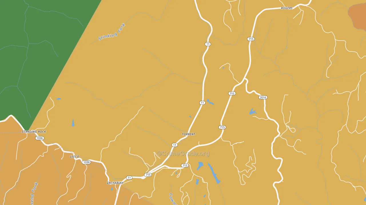 Torrent, KY Map of Murder Rates