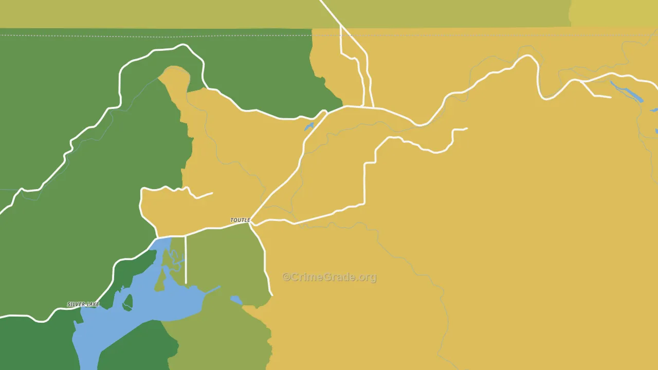 Toutle, WA Map of Murder Rates