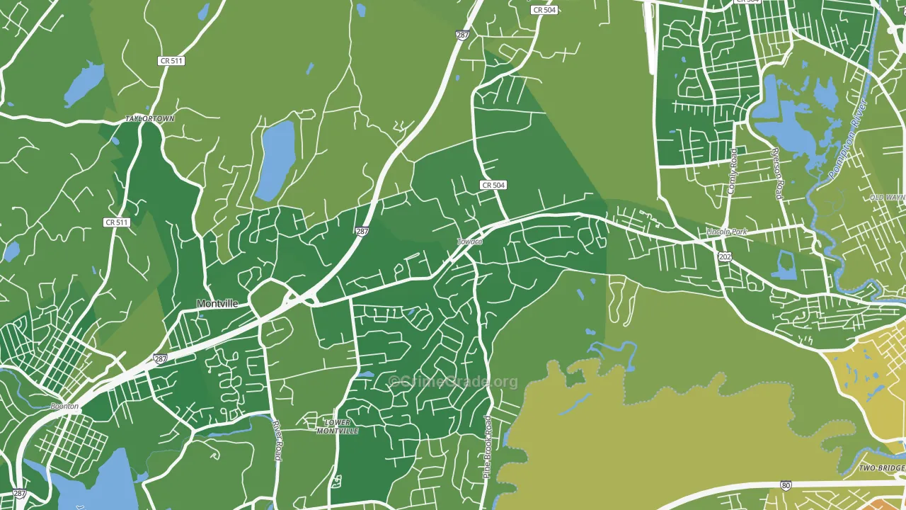 Towaco, NJ Map of Murder Rates