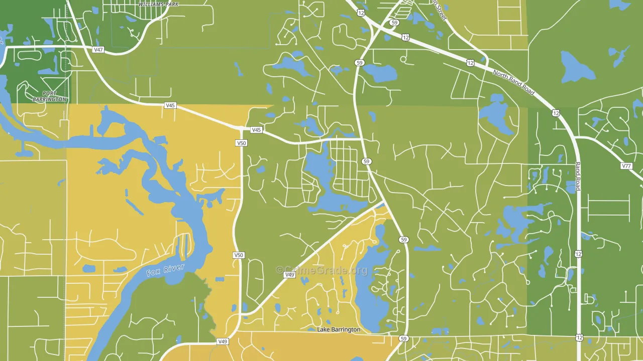 Tower Lakes, IL Map of Murder Rates