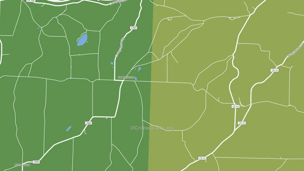 Towlesville, NY Map of Murder Rates