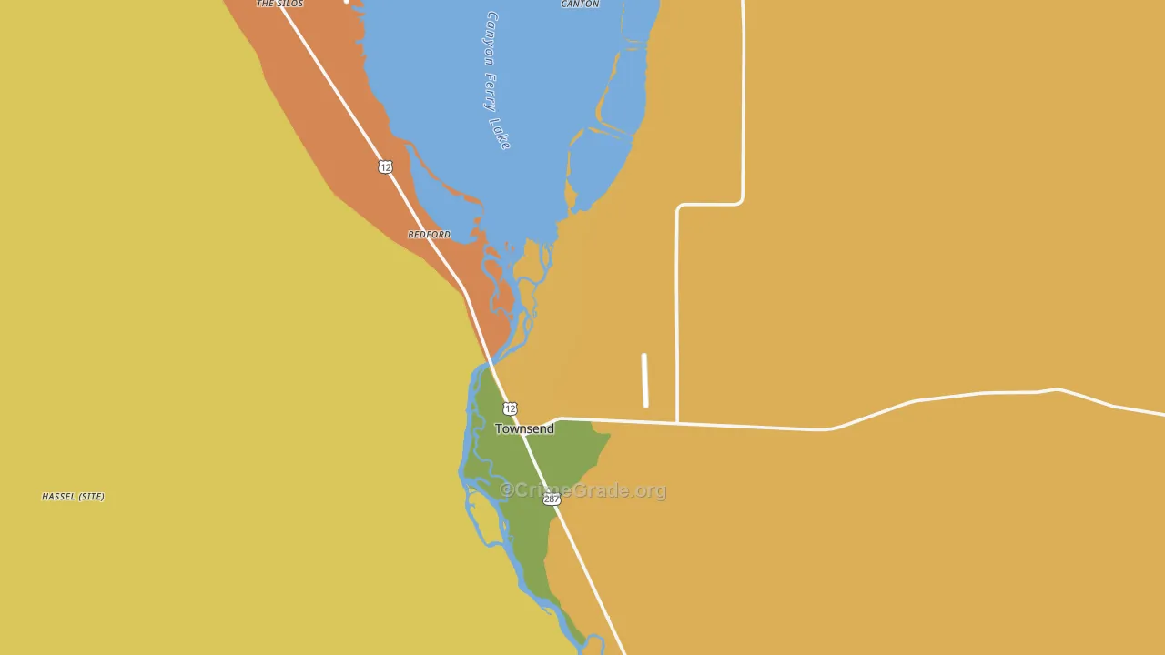 Townsend, MT Map of Murder Rates