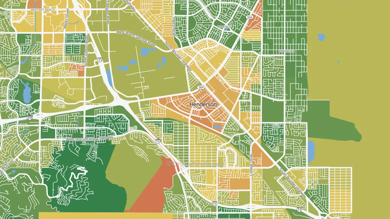 Townsite, Henderson, NV Map of Murder Rates