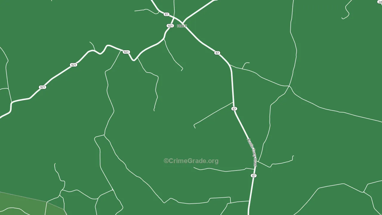 Tracy, KY Map of Murder Rates
