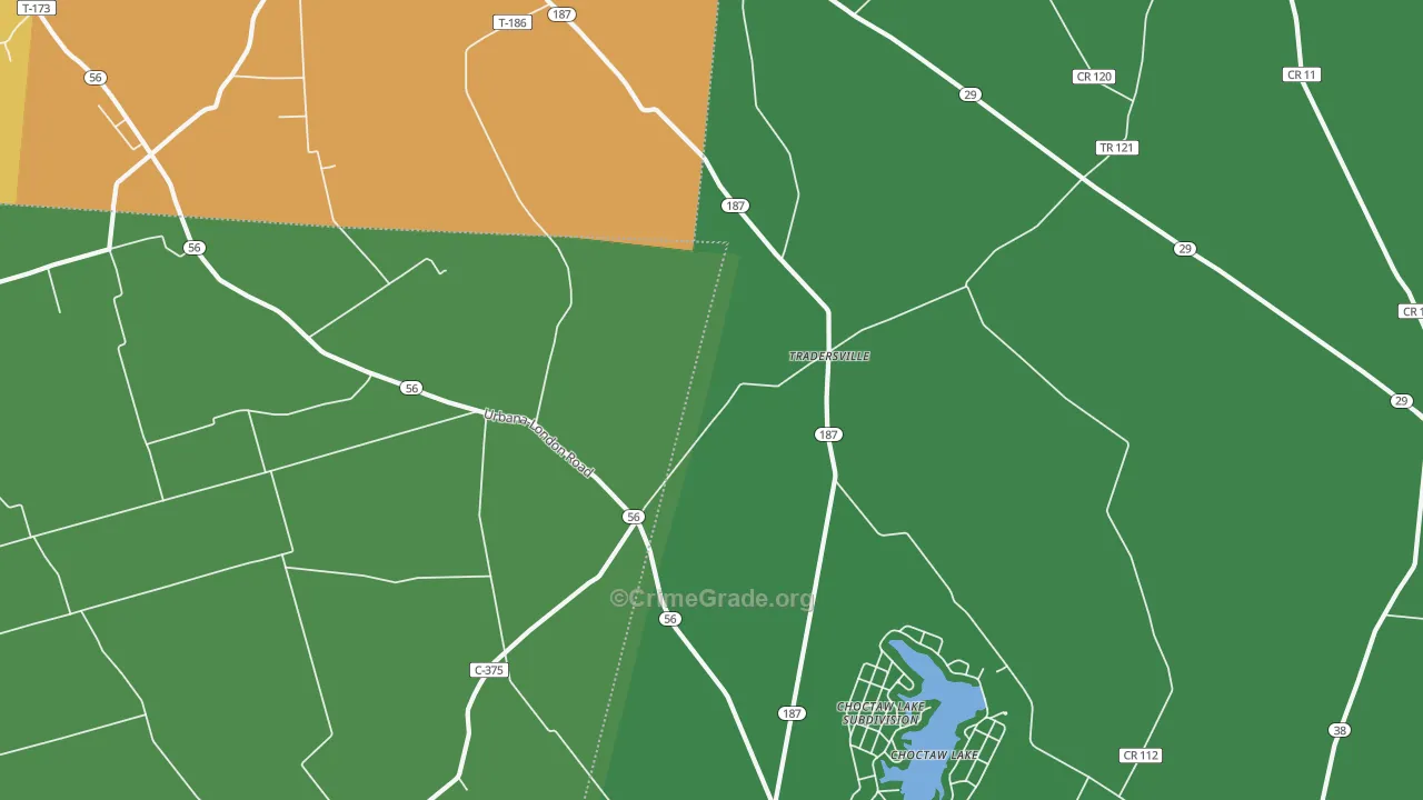 Tradersville, OH Map of Murder Rates