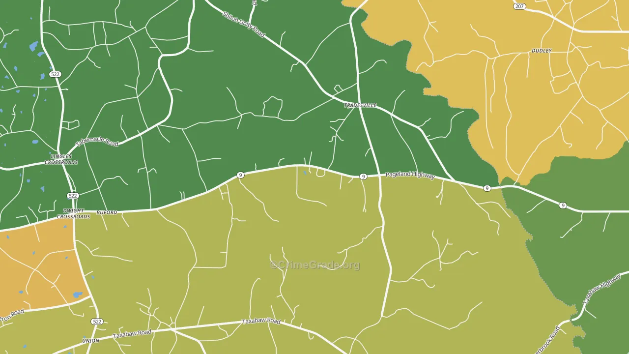 Tradesville, SC Map of Murder Rates