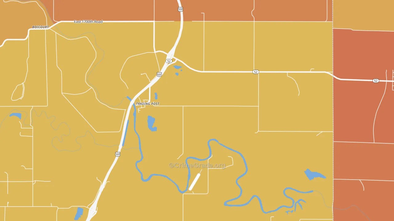 Trading Post, KS Map of Murder Rates