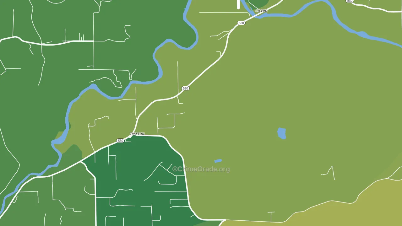 Trafton, WA Map of Murder Rates