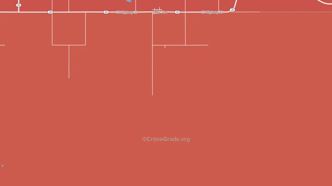 Trail City, SD Map of Murder Rates