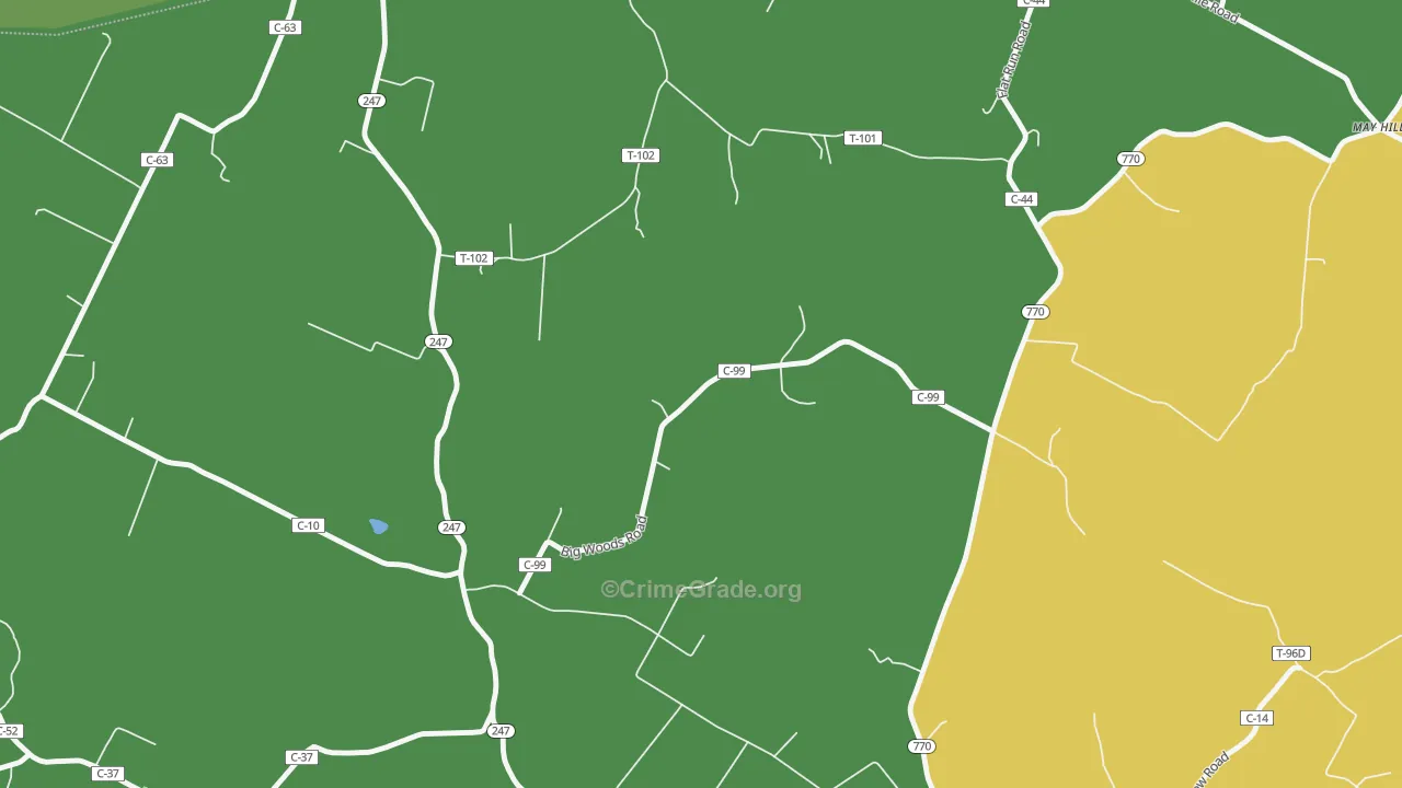 Tranquility, OH Map of Murder Rates