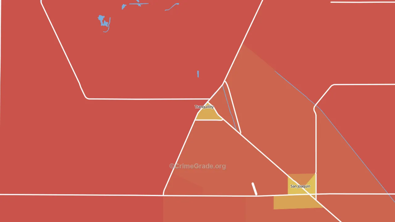 Tranquillity, CA Map of Murder Rates