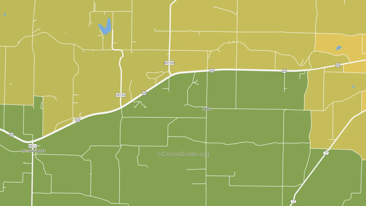 Trask, MO Map of Murder Rates
